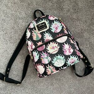 Pastel Disney villain loungefly backpack (Used)